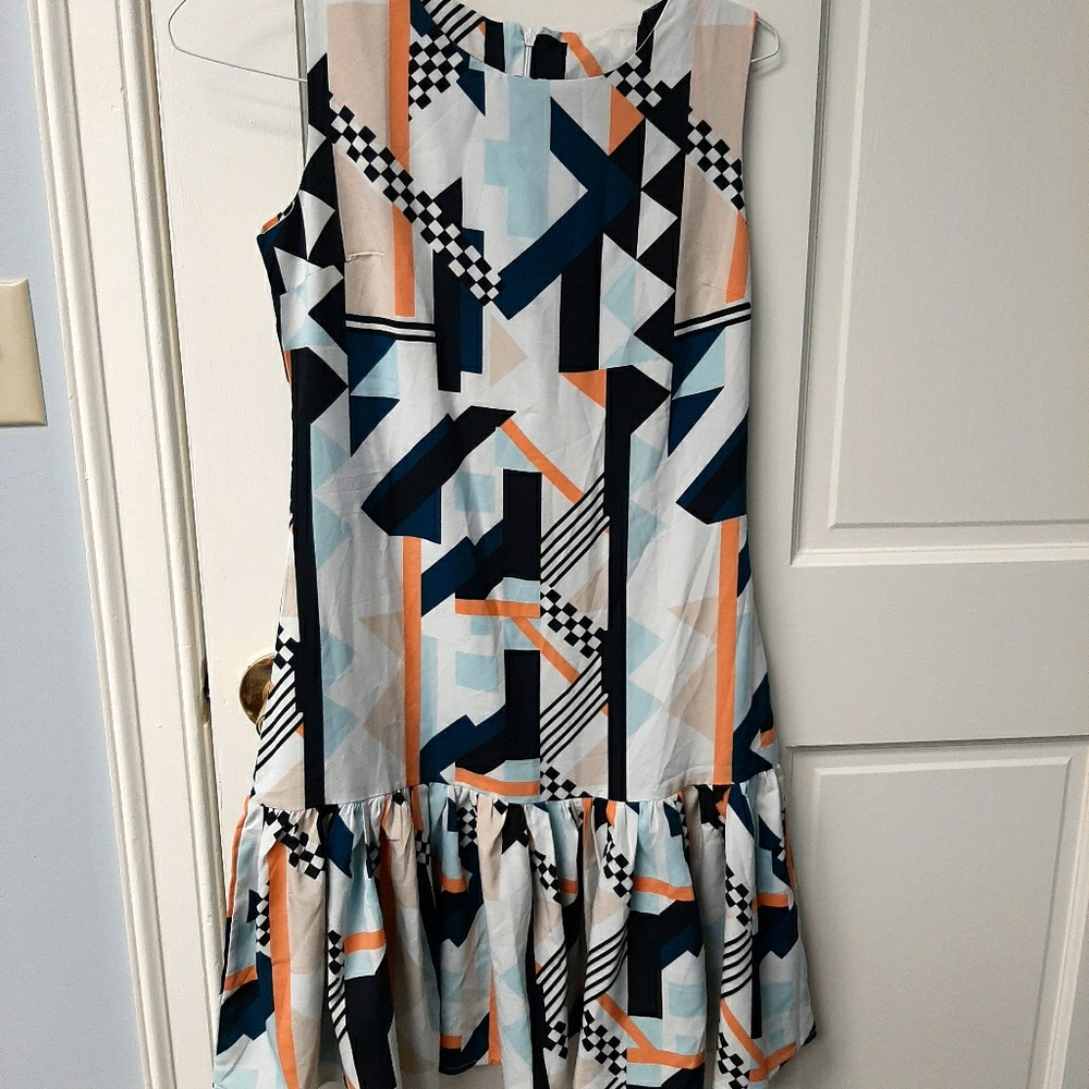 Strapless Geometric Dress